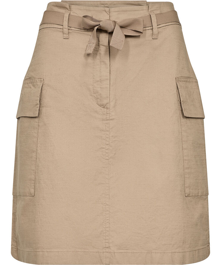 Skirt, modern utility style, patch
