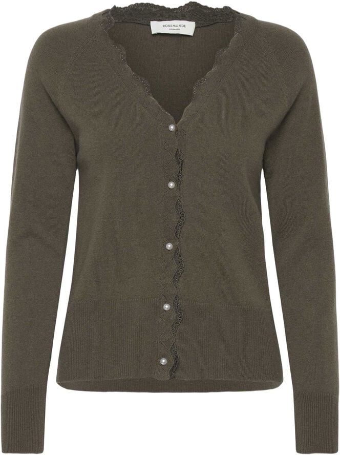 RWLaica Cashmere LS V-neck Lace Cardigan