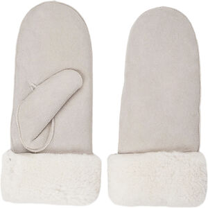 BELUKTA - MITTENS - SHEEP SUEDE WITH CURLY SHEARLING AROUND