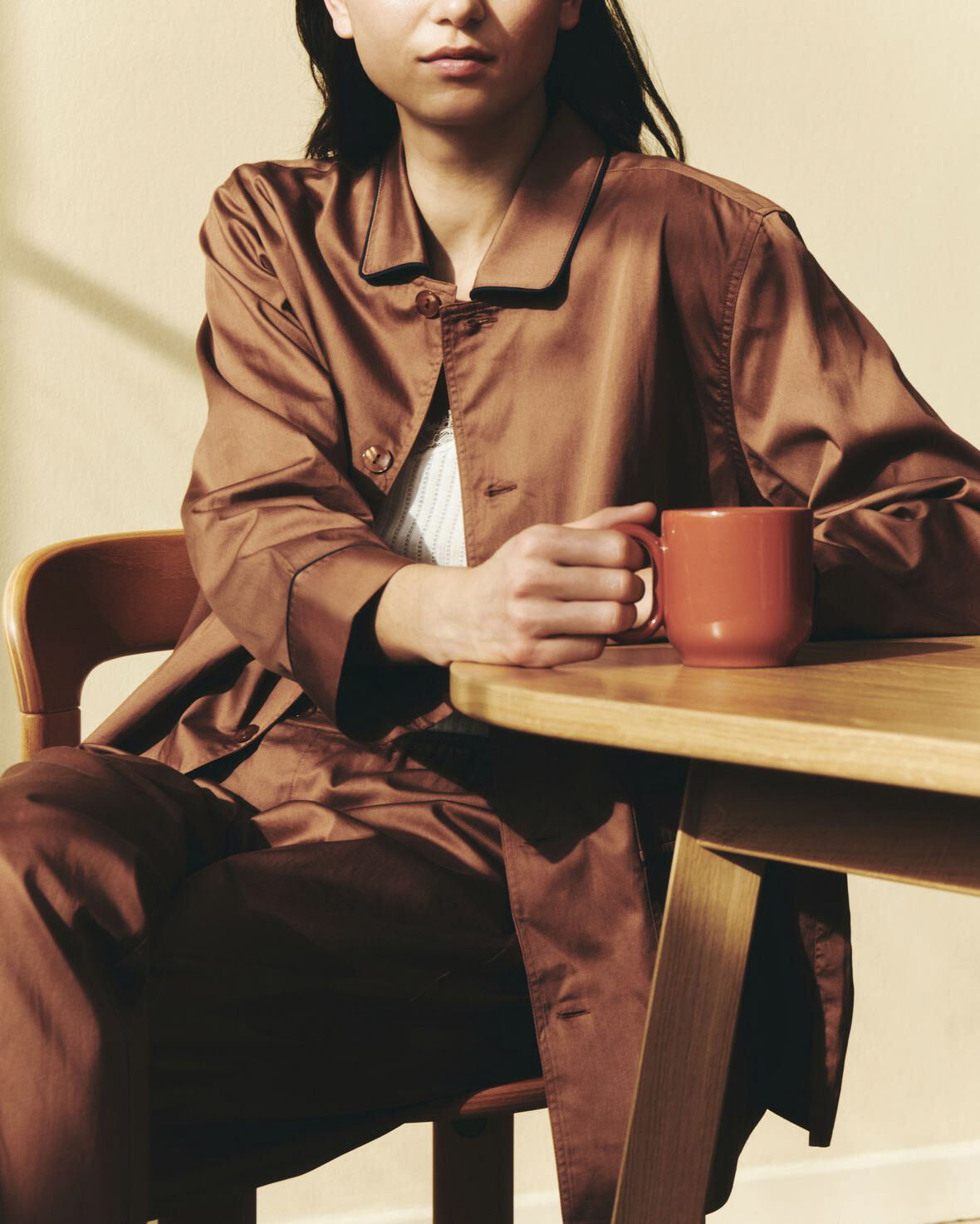 Outline Pyjama L/S Shirt-S/M-Milk C