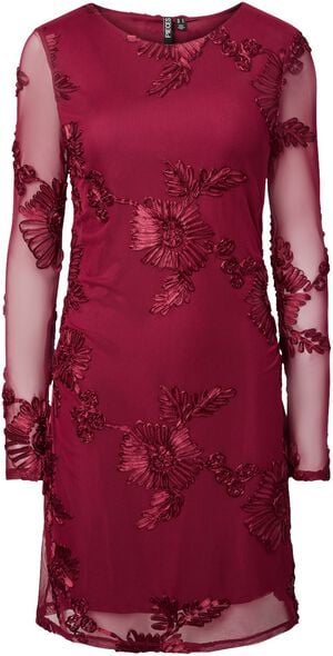 PCOFFIA LS O-NECK SHORT DRESS JRS D