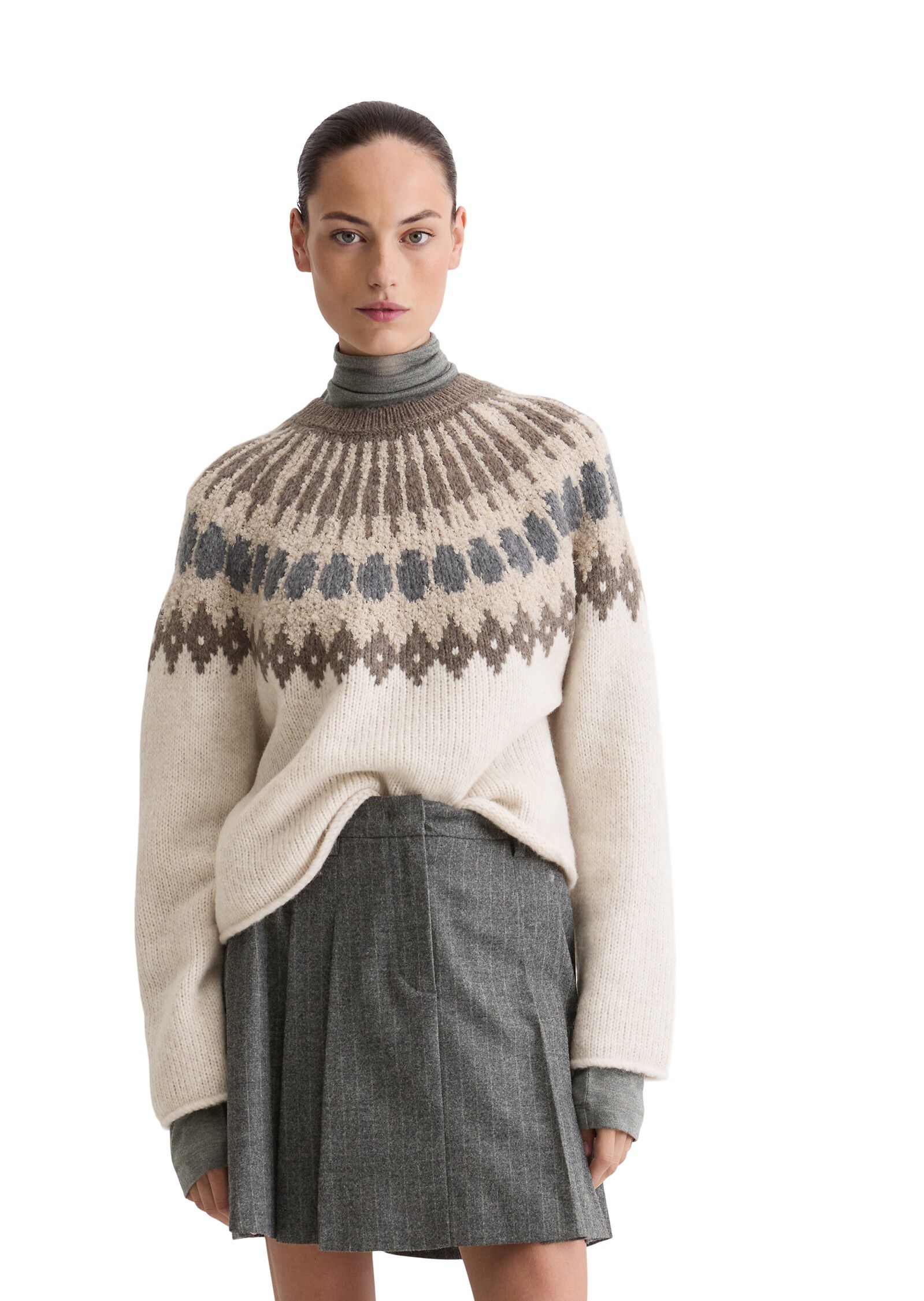 Pullover, longsleeve, round-neck, f