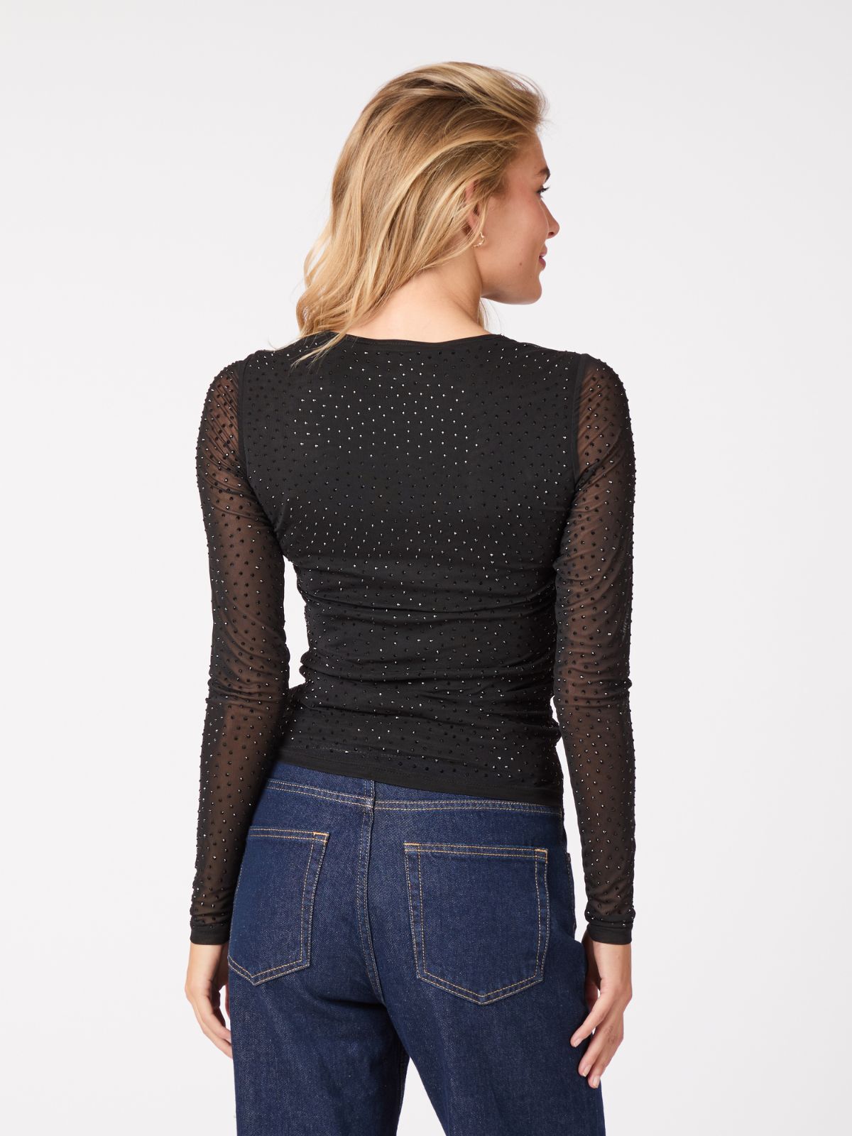 Basira Stone Mesh Blouse