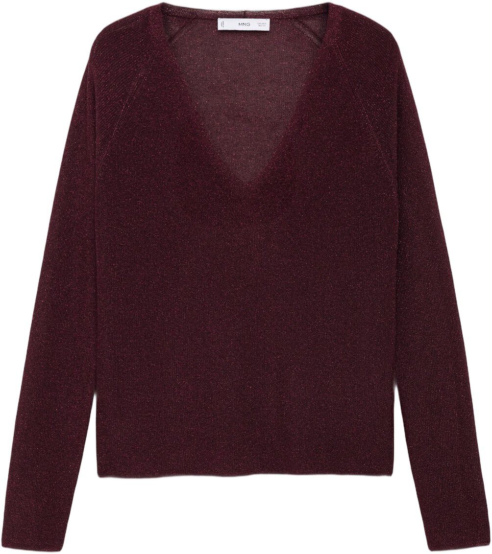 V-neck lurex sweater