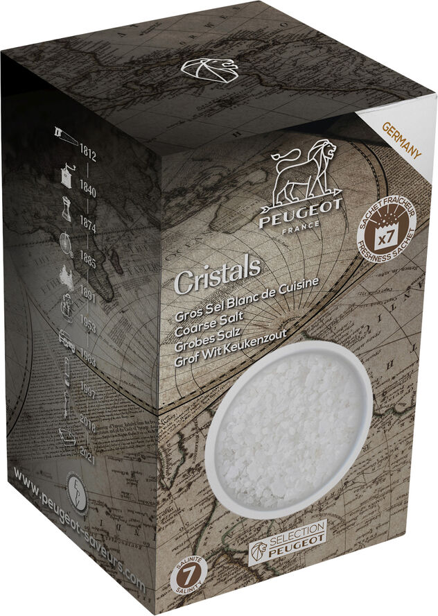 Groft hvidt kværnsalt 350 gram - 7 breve á 50 gram