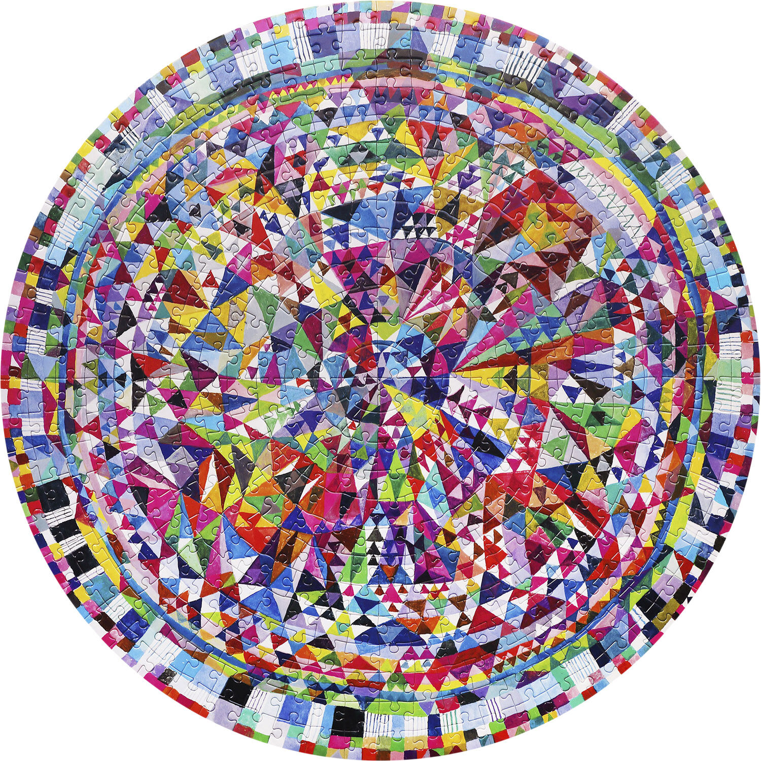 eeBoo - Rundt puslespil 500 brk - Triangle pattern