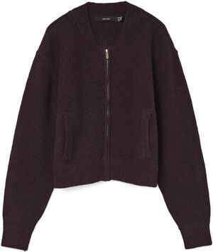 VMHANNA LS O-NECK ZIPPER CARDIGAN B