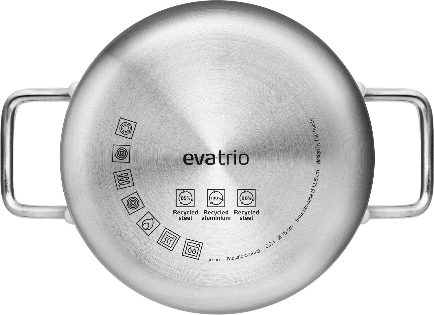 Multi Gryde 2,2 l 16 cm Mosaic keramisk Slip-Let&reg; bel&aelig;gning