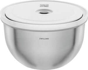 Fresh & Save BOWLS Vakuumskål L / 26 cm, Rustfrit stål, Sølv