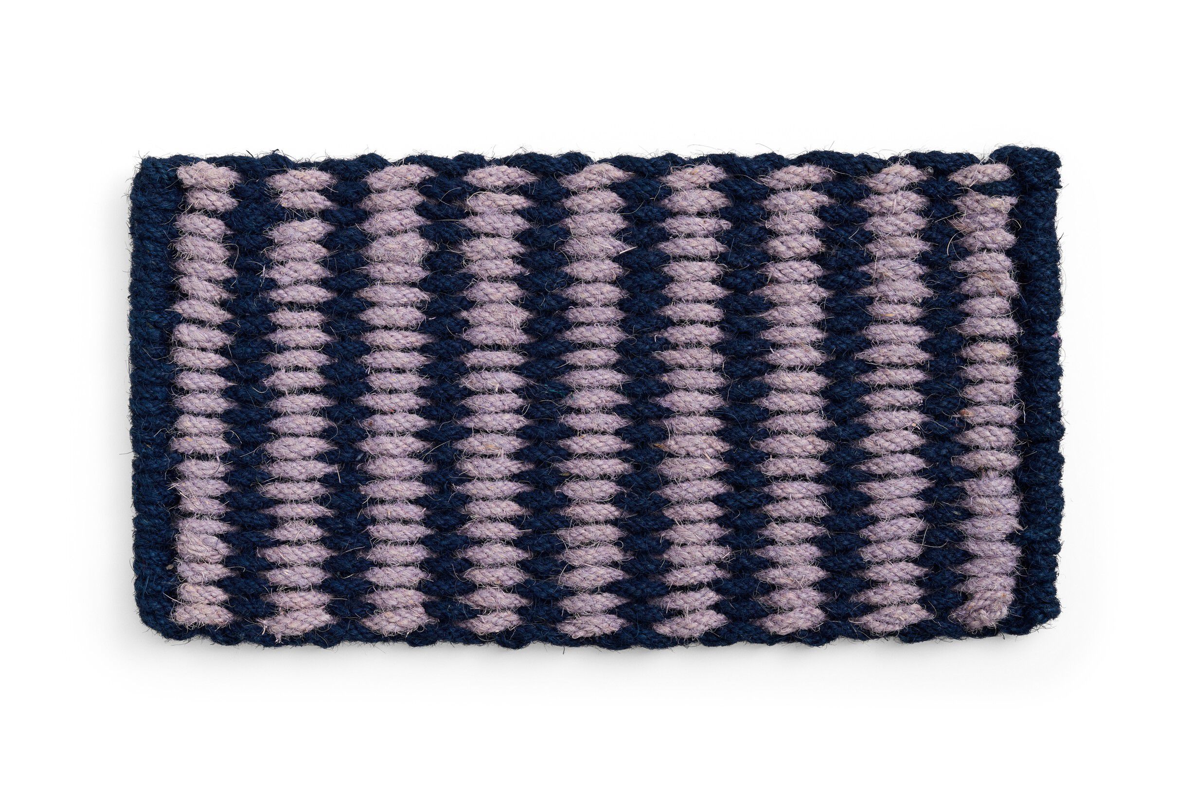 Coco Door Mat-Stripe Wide-Lavender and navy