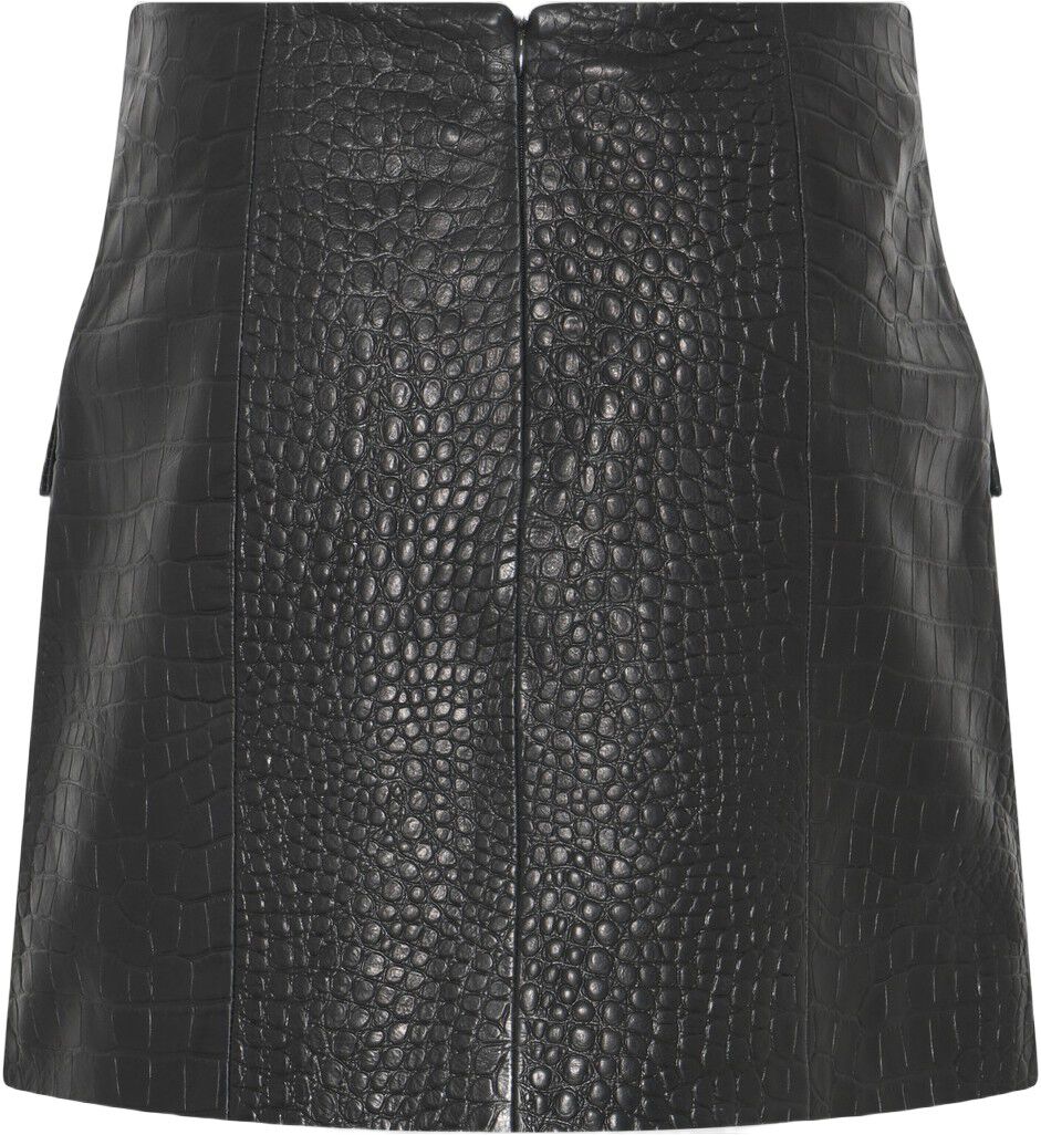EmbossedBBSiana leather skirt