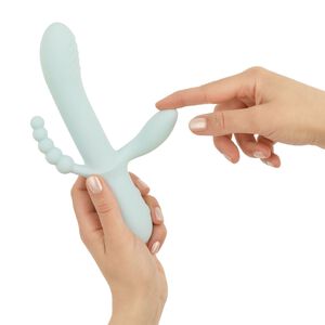 Good Vibes Only Soft Silicone Rotating Triple Rabbit Vibrato