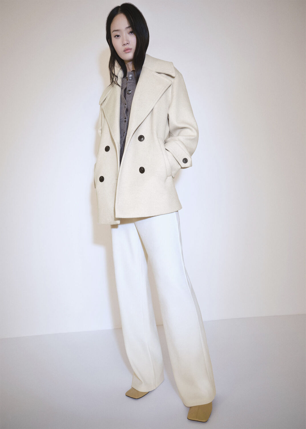 Corduroy straight trousers