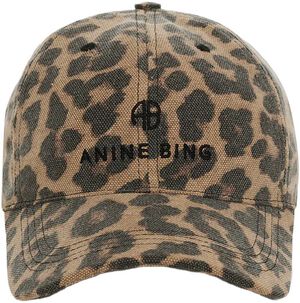 JEREMY BASEBALL CAP - BLACK AND BROWN LEOPARD