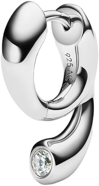 Mermaid Pool Huggie Silver