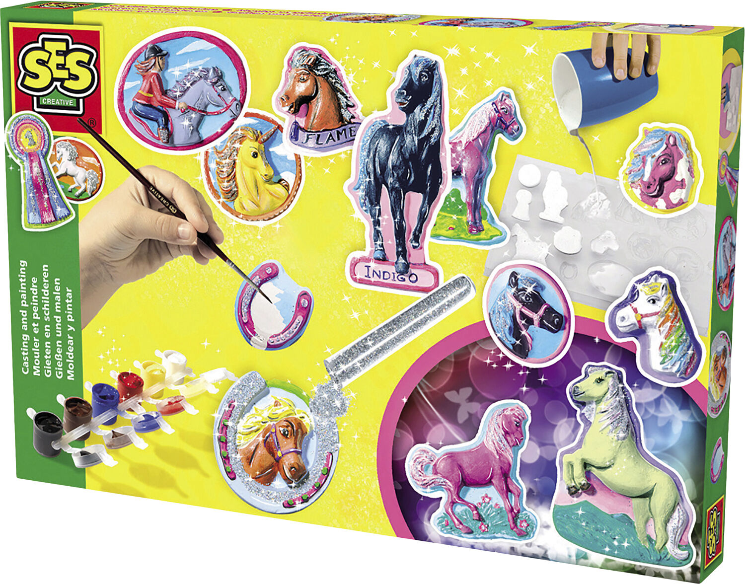 SES Creative - St&oslash;b & mal - Heste med glimmer