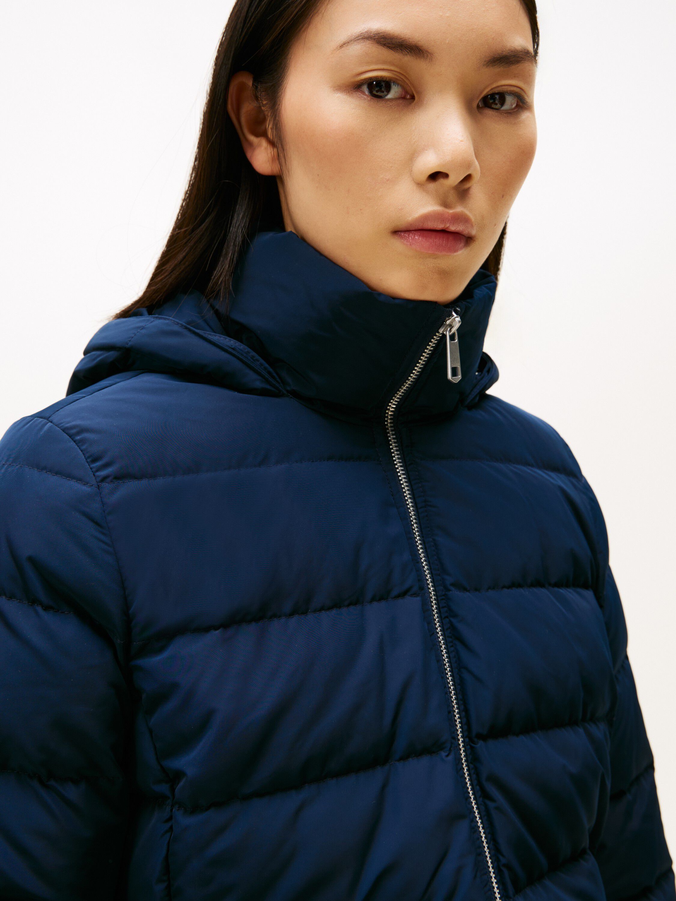 MW DOWN SLIM COAT WITH FUR