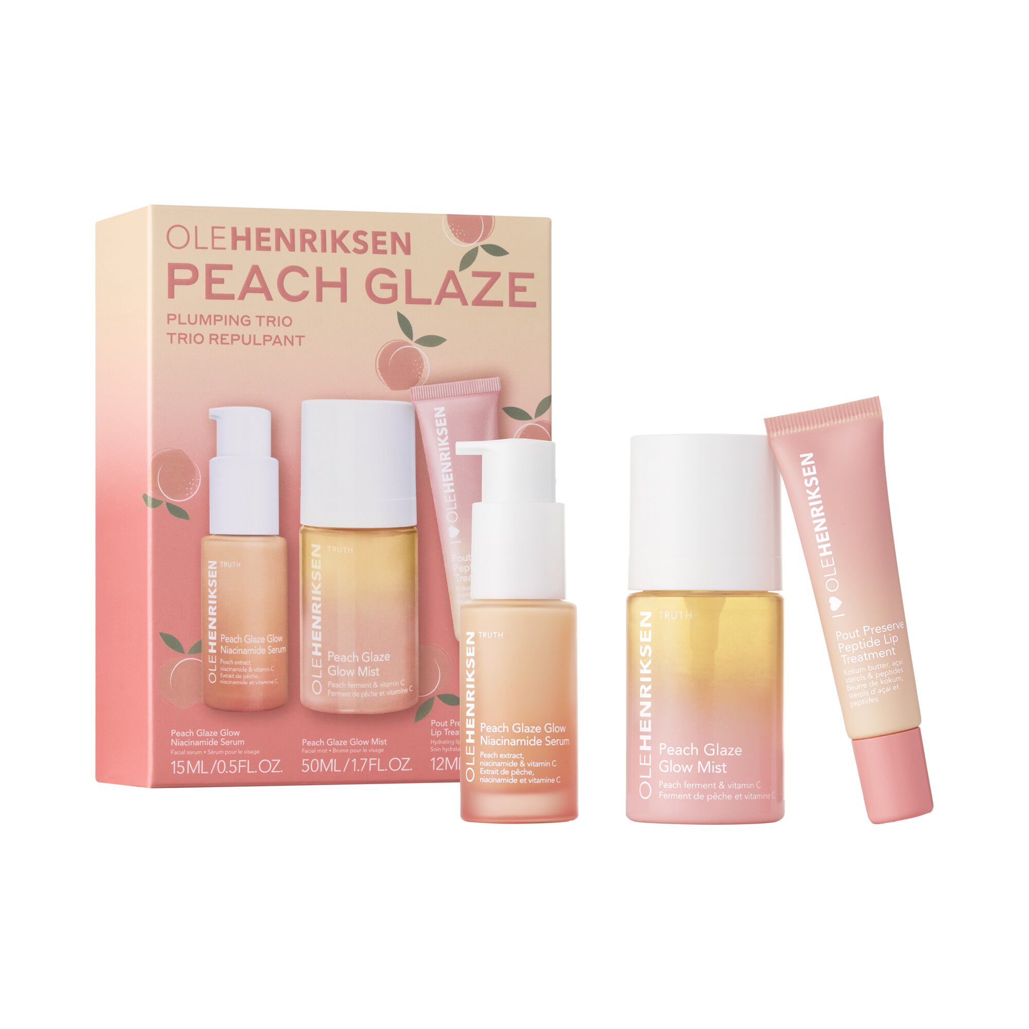 SETS Peach glaze plumping trio