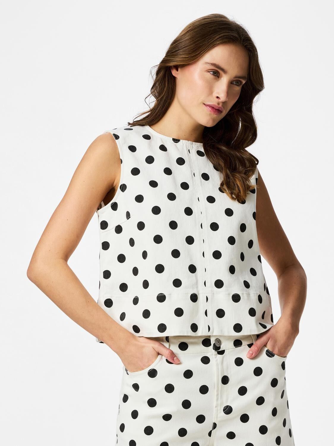 PCSALUME SL DENIM TOP