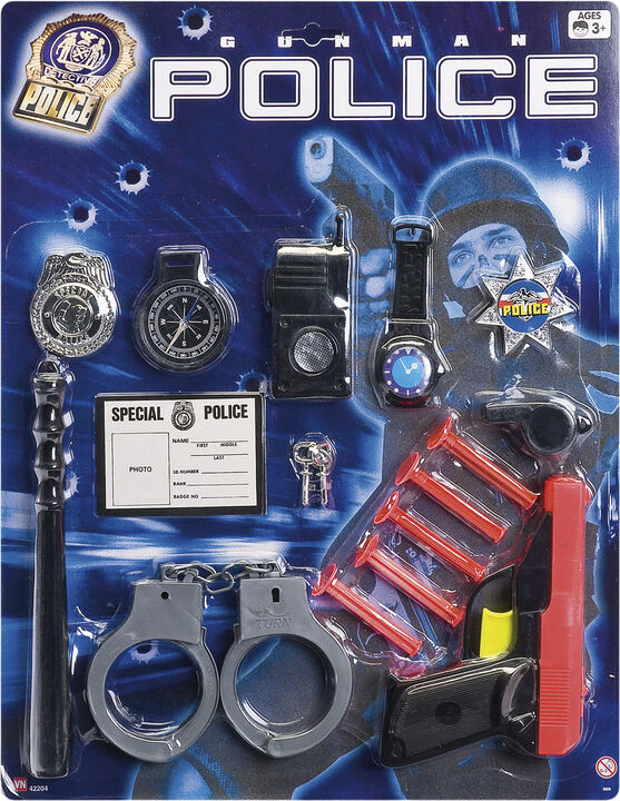 POLITI SÆT M 14 DELE BLIST