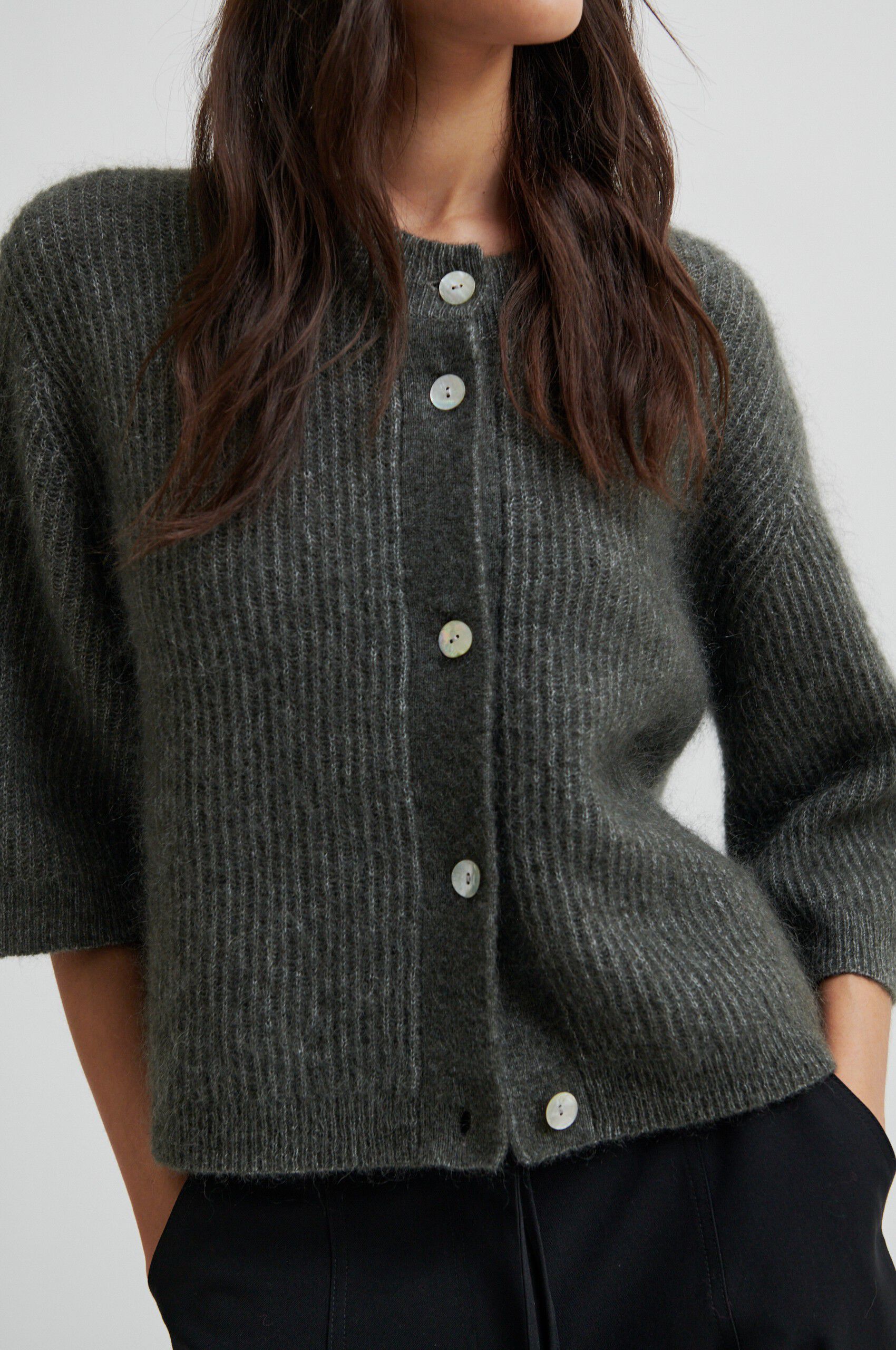 Andrea Knit Rib Cardigan