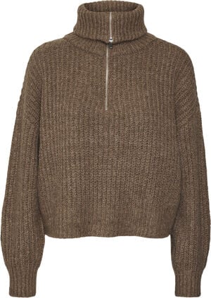 VMMAPLE LS ZIPPER HIGH NECK KNIT VM