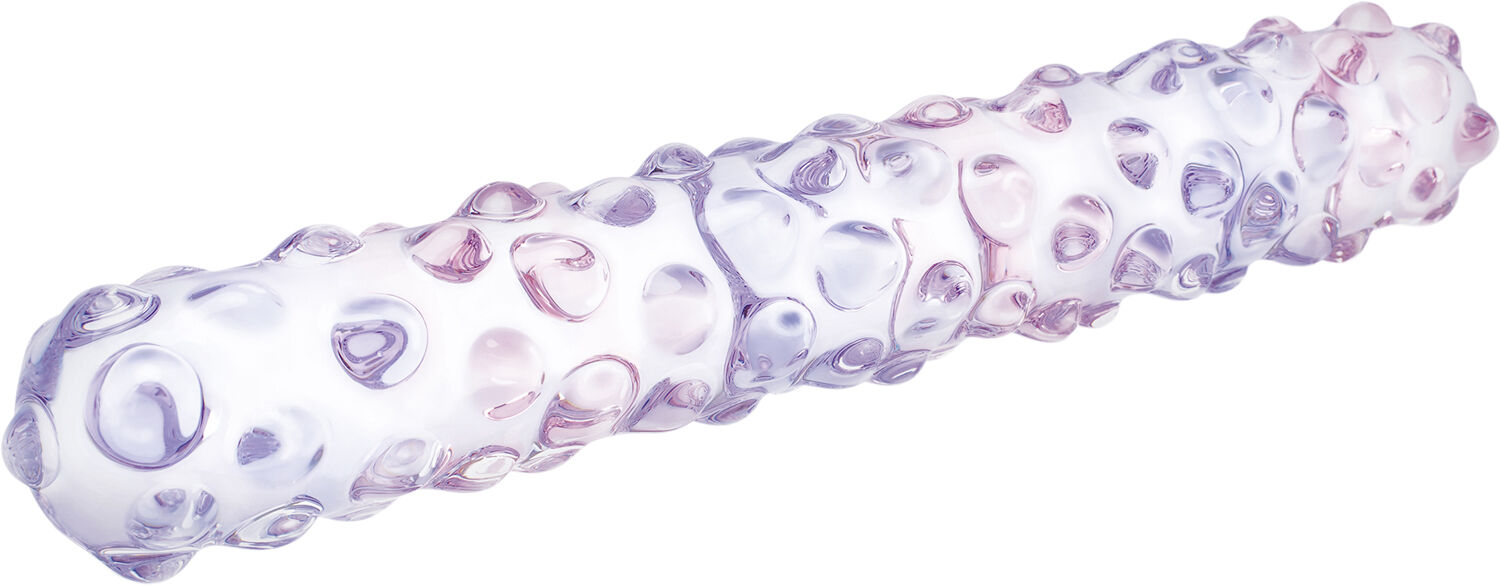 GLAS - PURPLE ROSE NUBBY DILDO