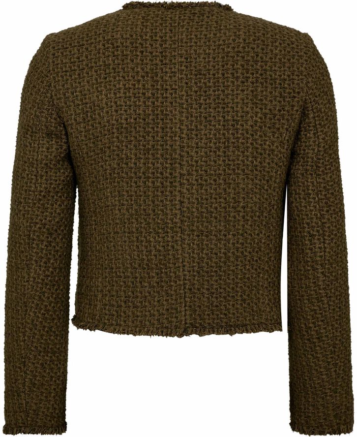 Tweed jacket with jewel buttons