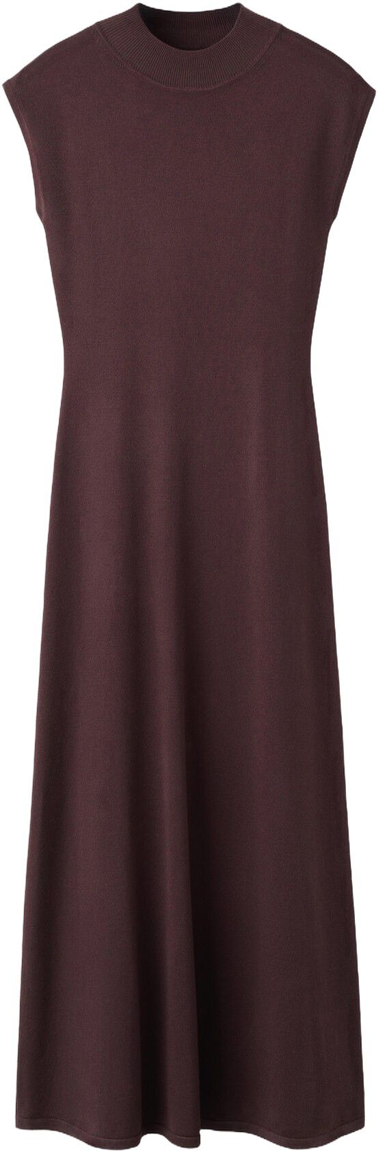 Perkins-neck knitted dress