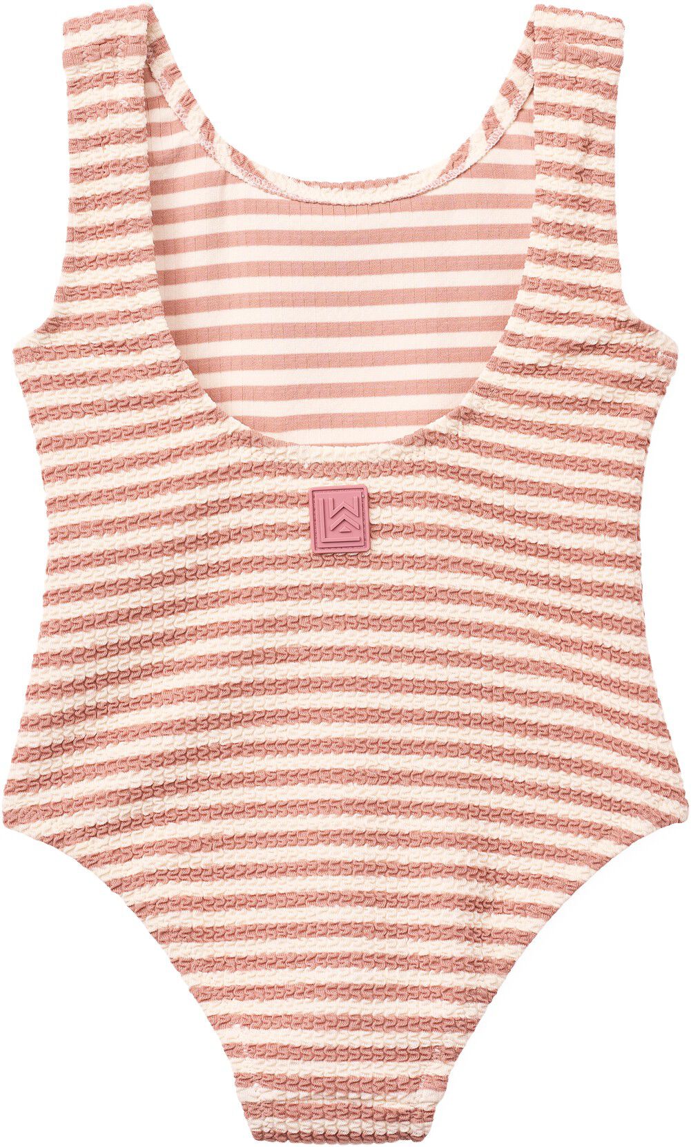 Bianco Stripe Swimsuit  Coral blush
