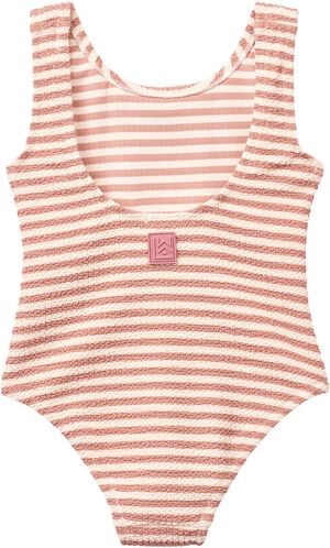Bianco Stripe Swimsuit  Coral blush