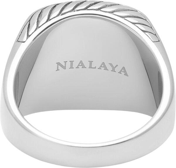 Gentlemen's Silver Signet Ring with Blue Dumortierite