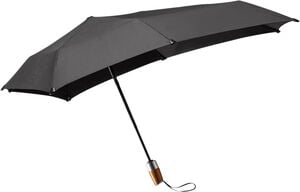 Senz Mini Automatic Deluxe foldable storm umbrella pure black