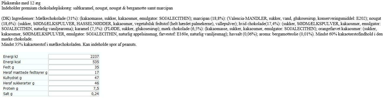 FOR&Aring;RS&AElig;SKE m/ 12 h&aring;ndlavede chokolade&aelig;g
