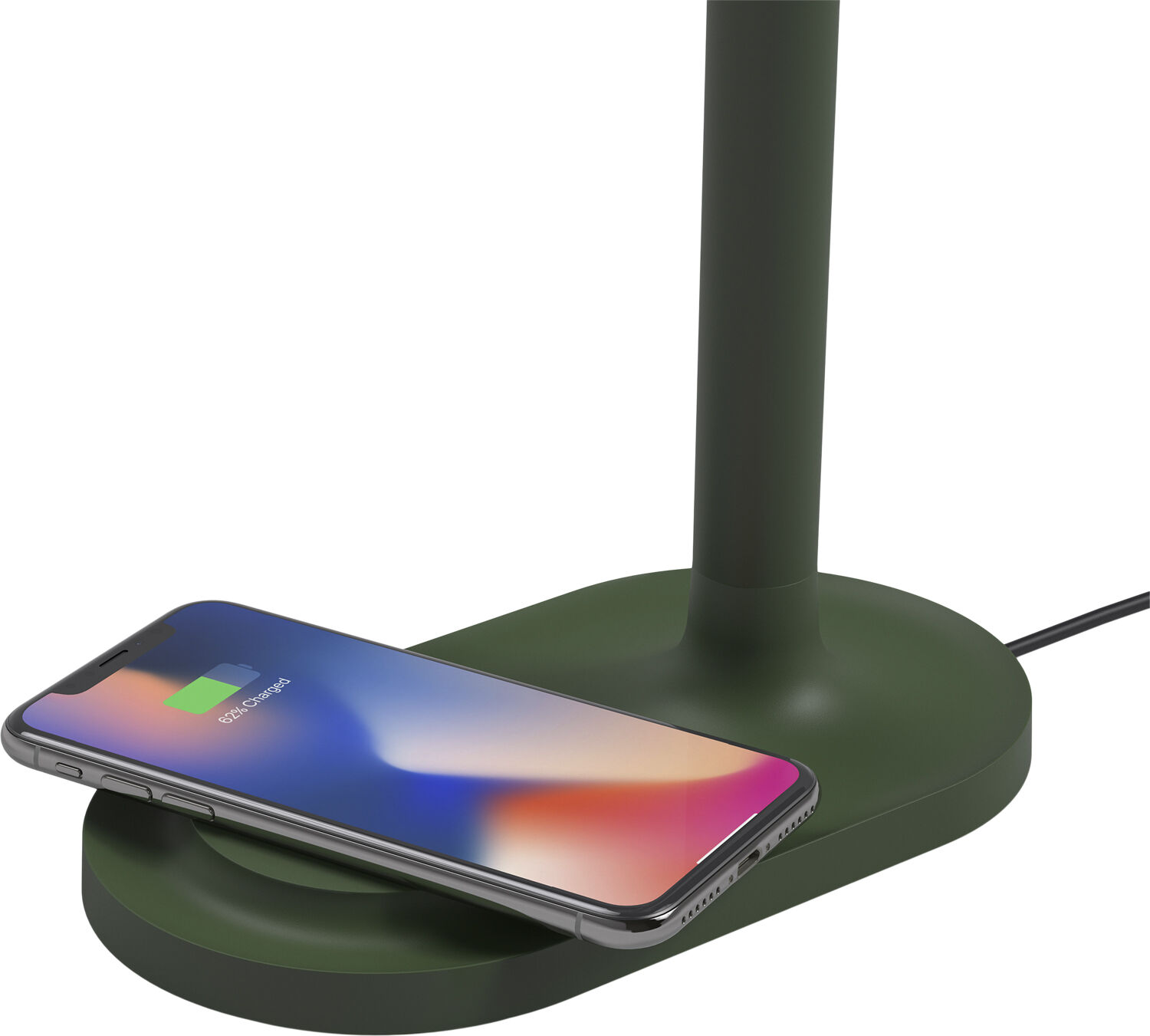Emendo lampe med Qi tr&aring;dl&oslash;s oplader Emerald