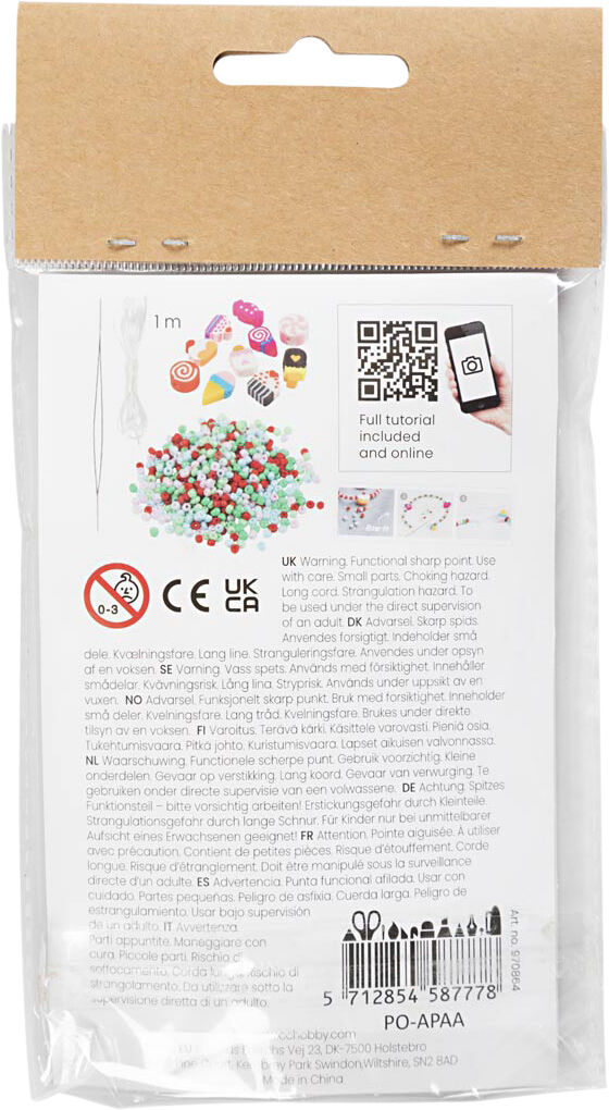 Mini DIY Kit Smykker, Elastikarmb&aring;nd og ring