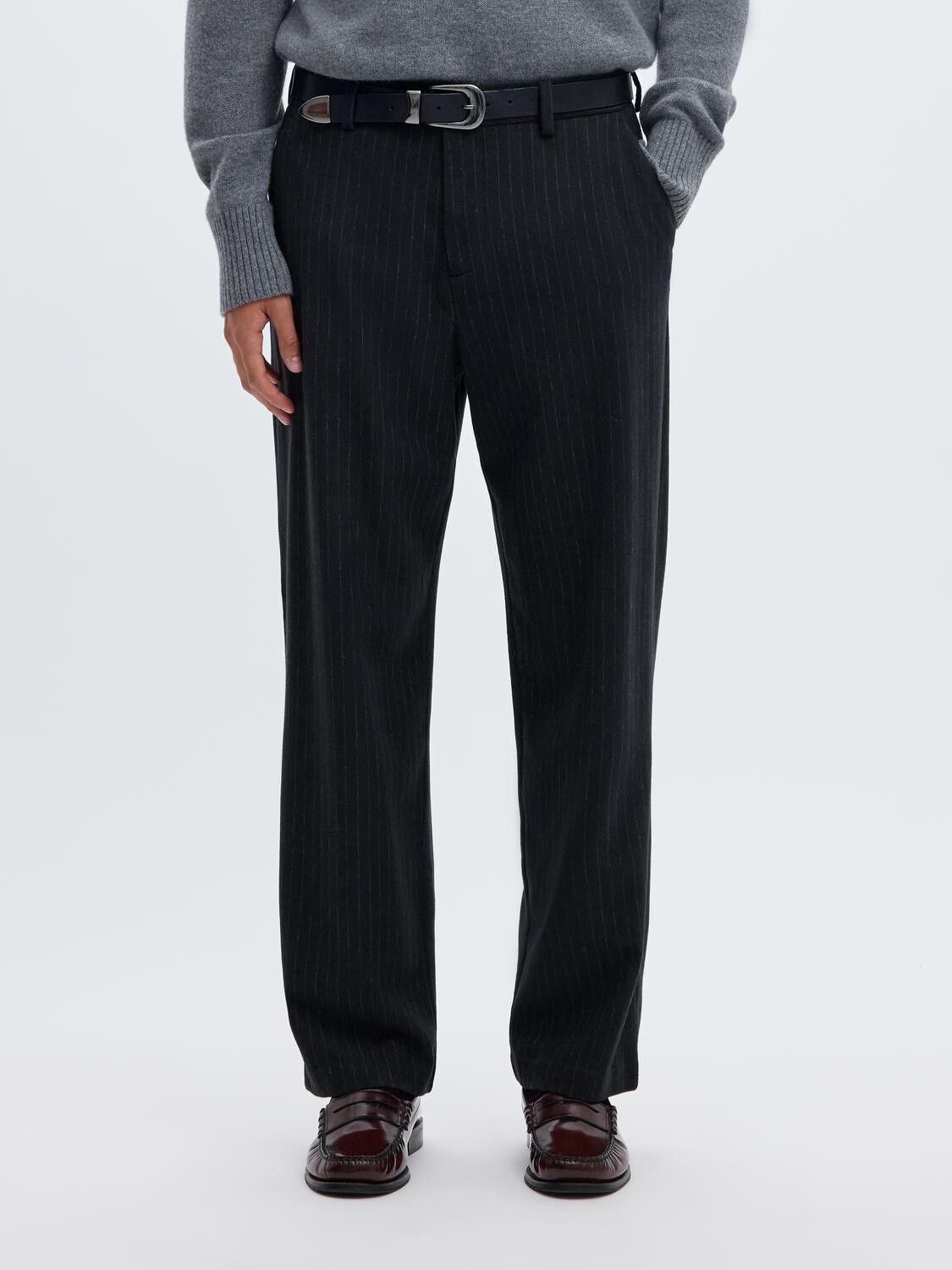 Slm220-Loose Luke Wool Bld Design Pant