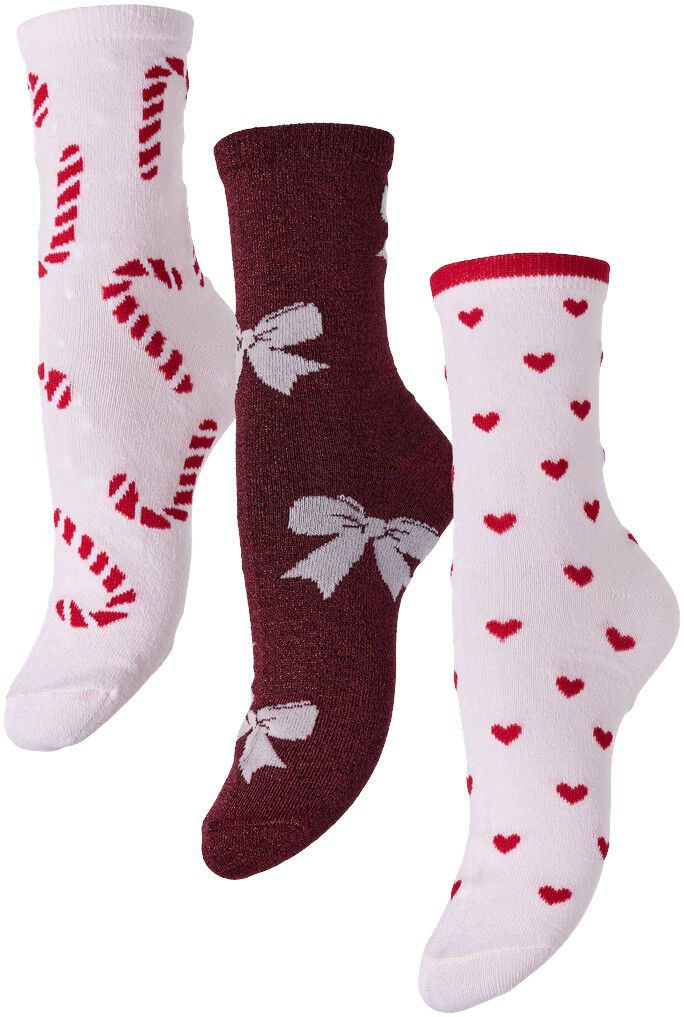 PCJINGLE XMAS GLITTER SOCKS 3-PACK