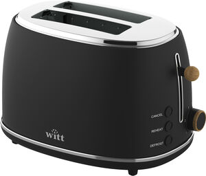 WITT PREMIUM 2-SLICE TOASTER WOOD BLACK