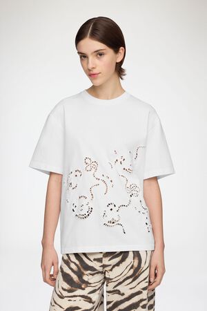 Heavy cotton Jersey Embroidery Angl