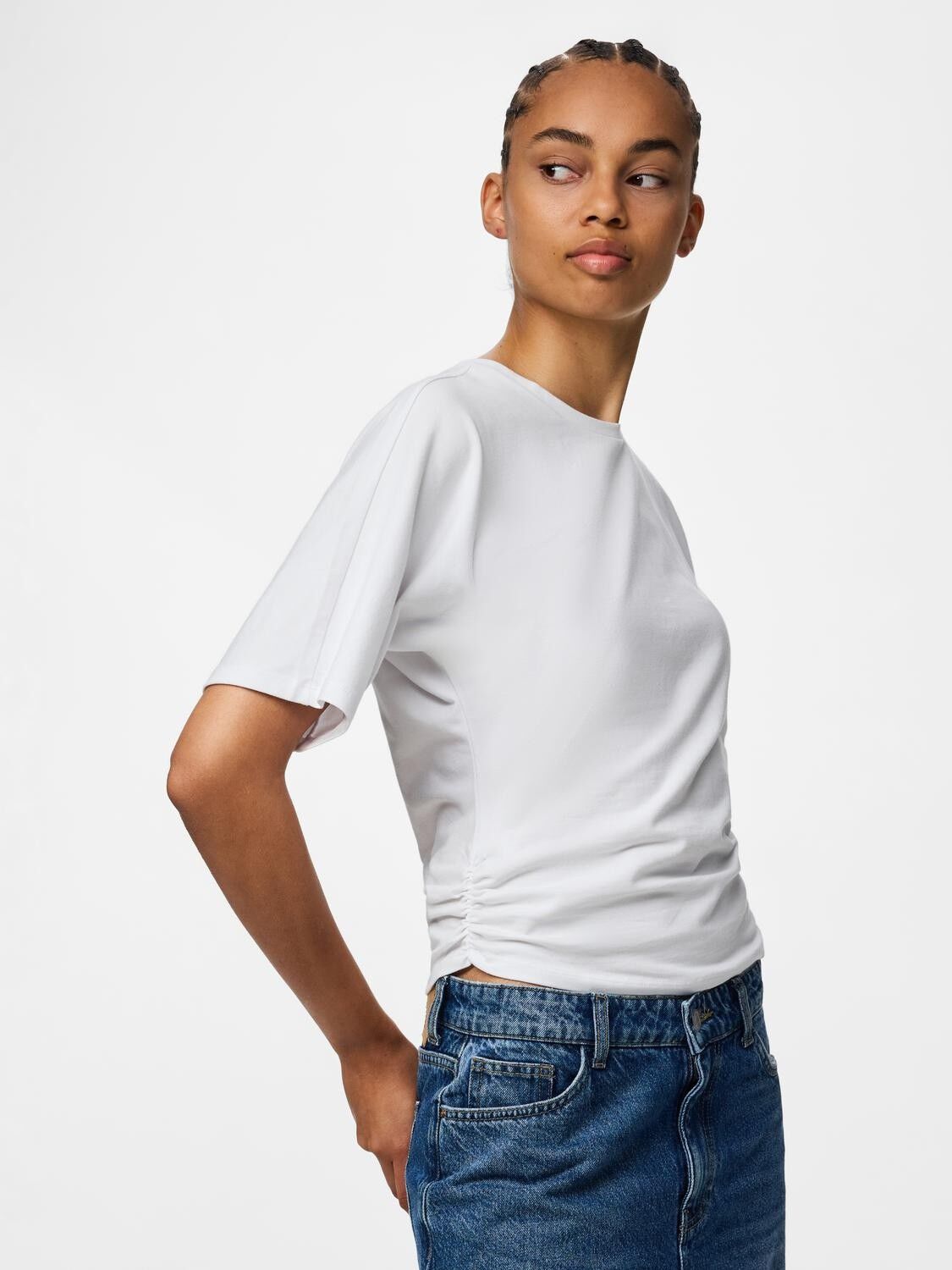Pcalli Ss O-Neck Top Jrs Dm