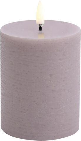 LED pillar candle, Light lavender, Rustic, 7,8 x 10,1 cm 4/2