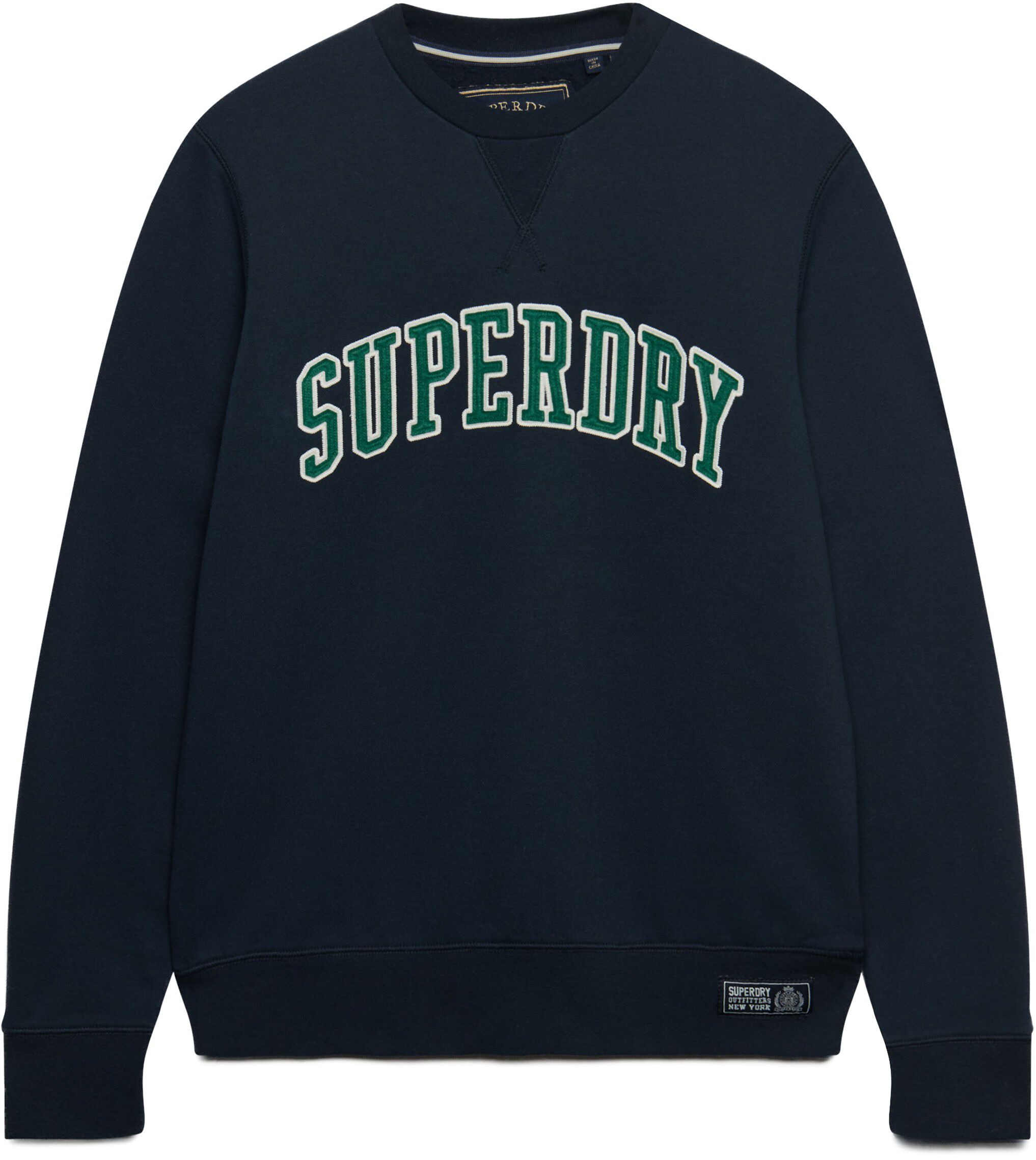 ATHLETIC APPLIQUE RELAXED CREW