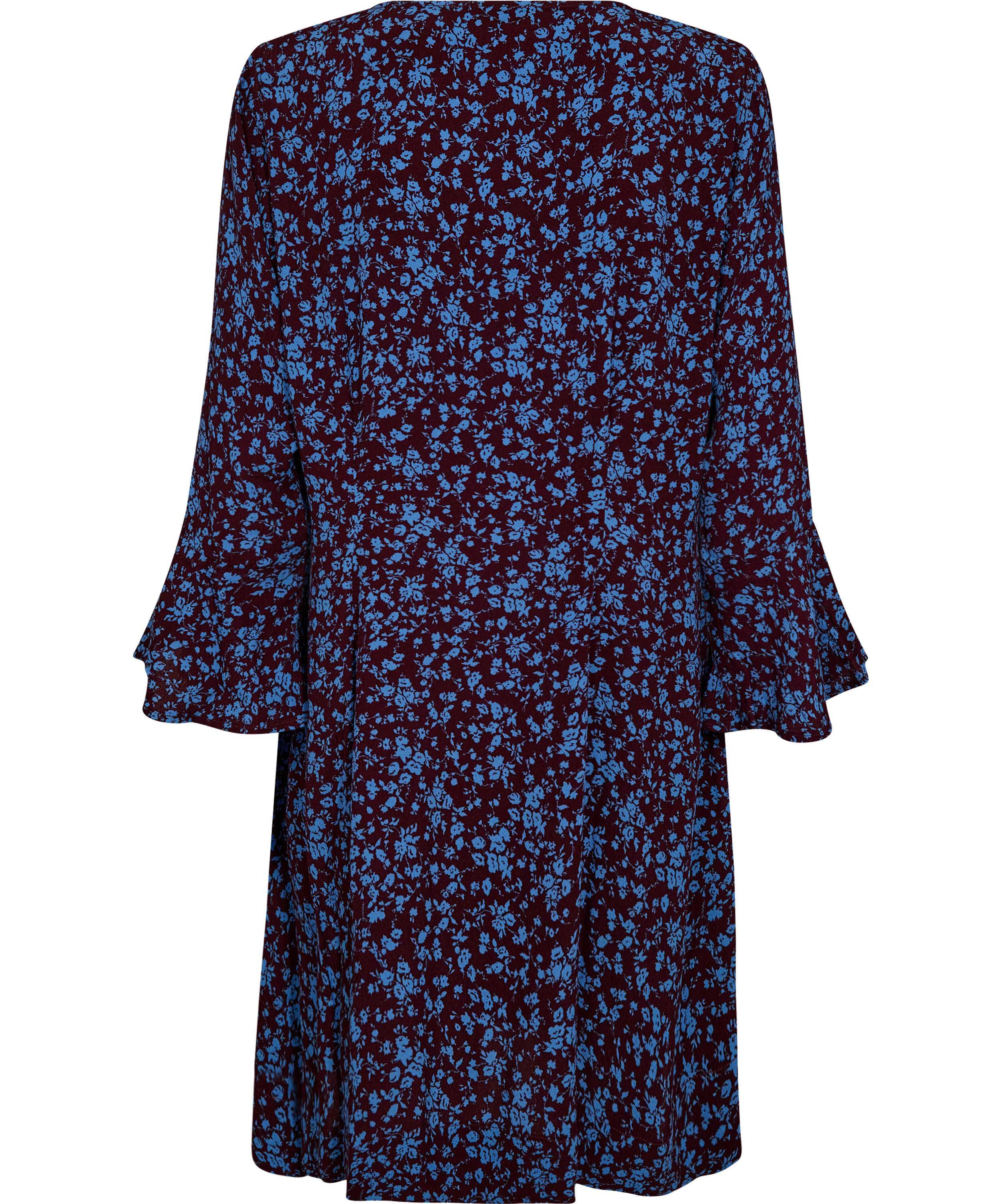 Printed Crepe U-neck Mini Dress