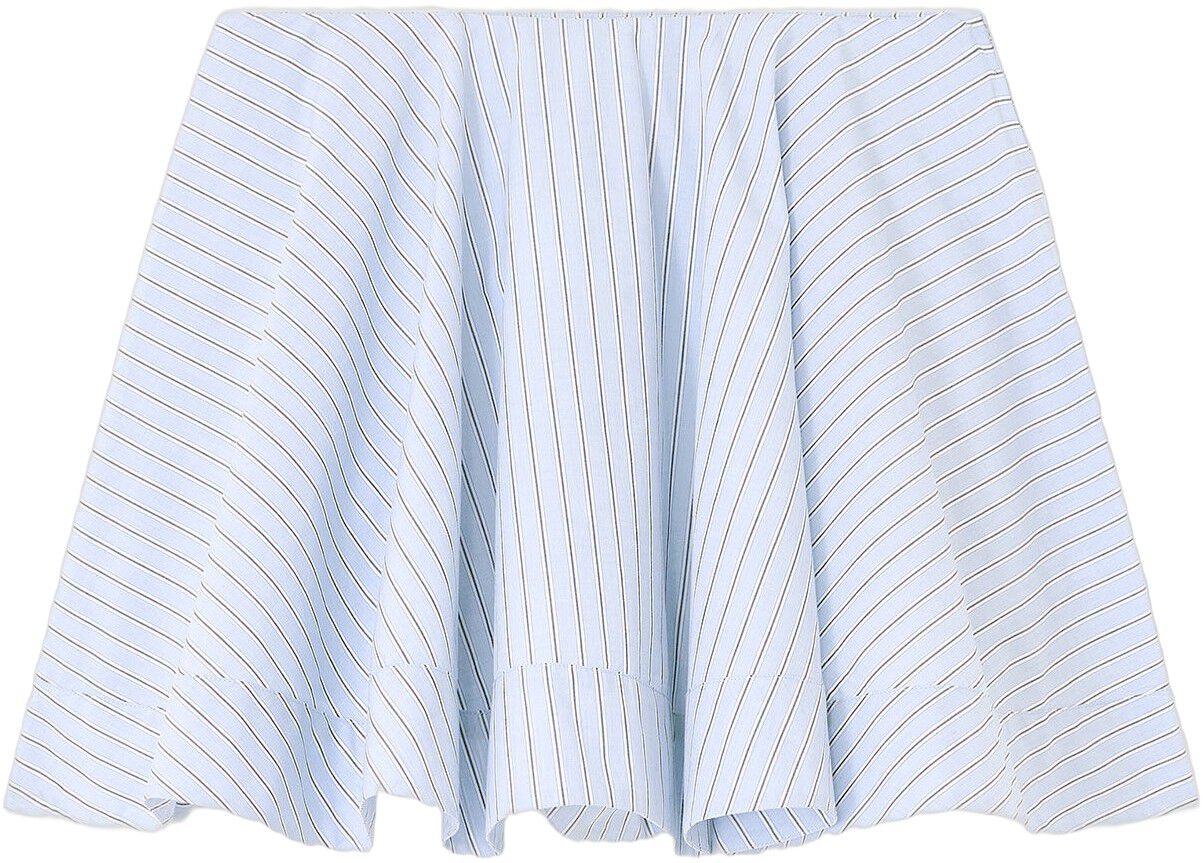 Stripe Cotton Mini Circle Skirt