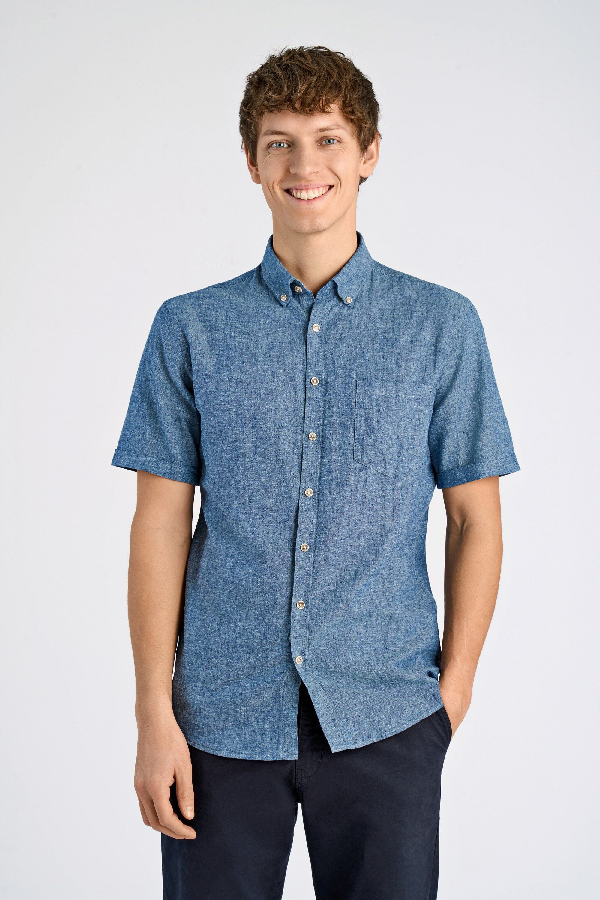 Cotton/linen shirt S/S