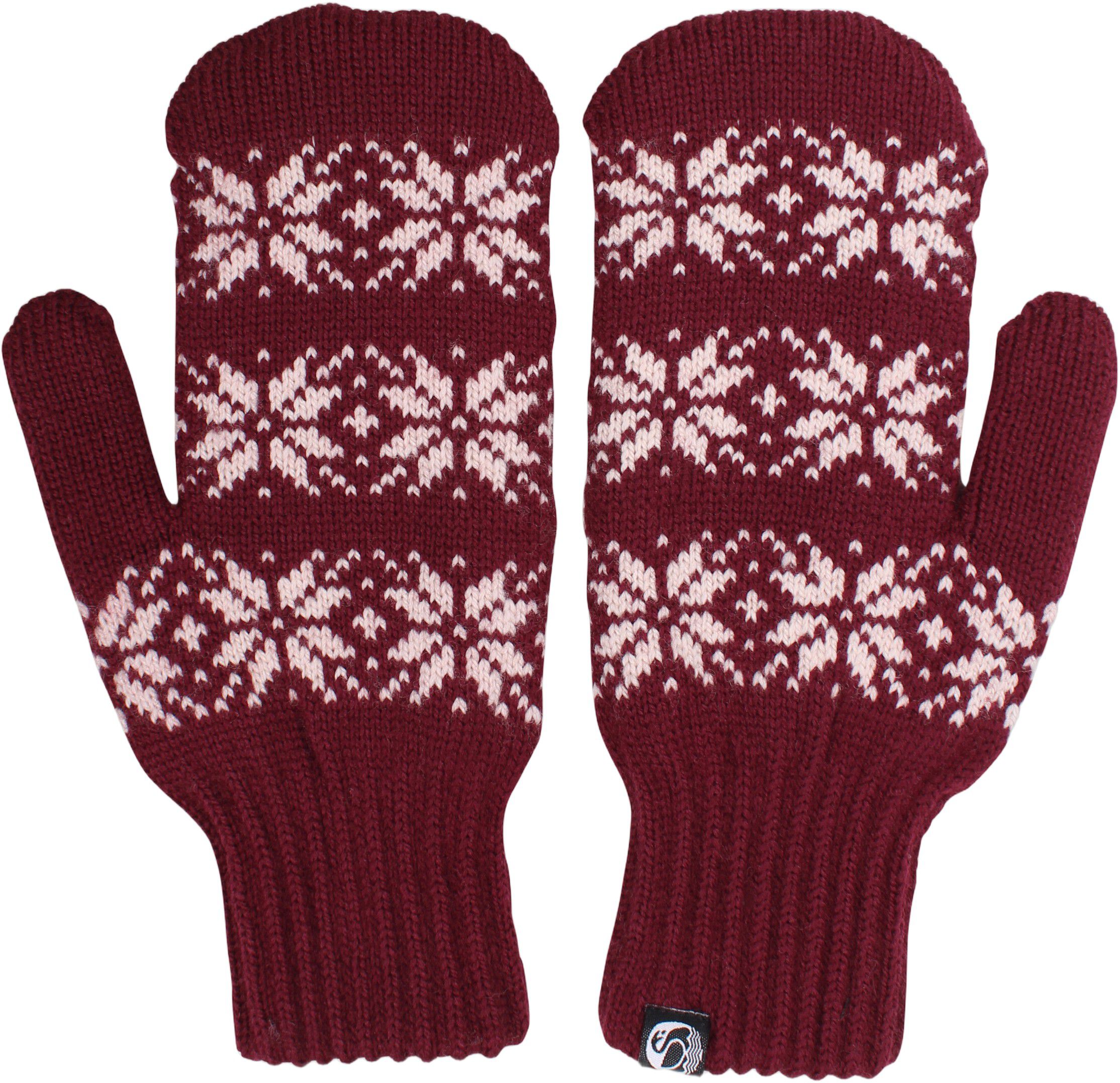 Danicebird Wool Mittens Dk Merlot STAR