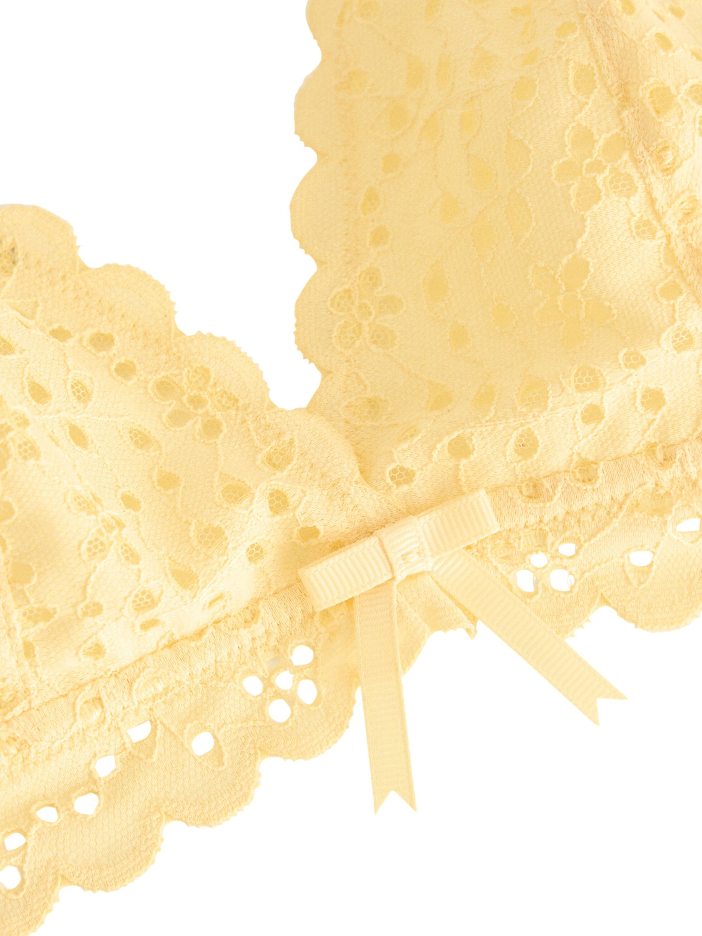 Bralette med broderie anglaise