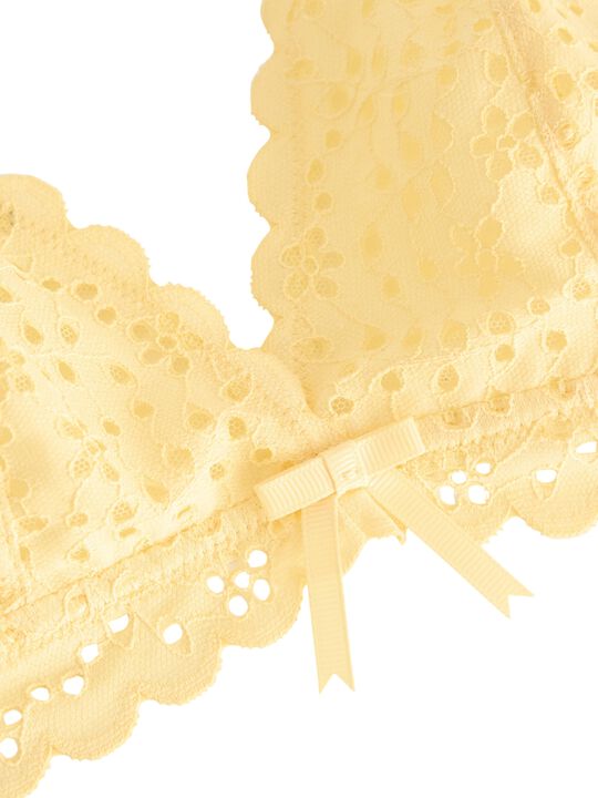 Bralette med broderie anglaise