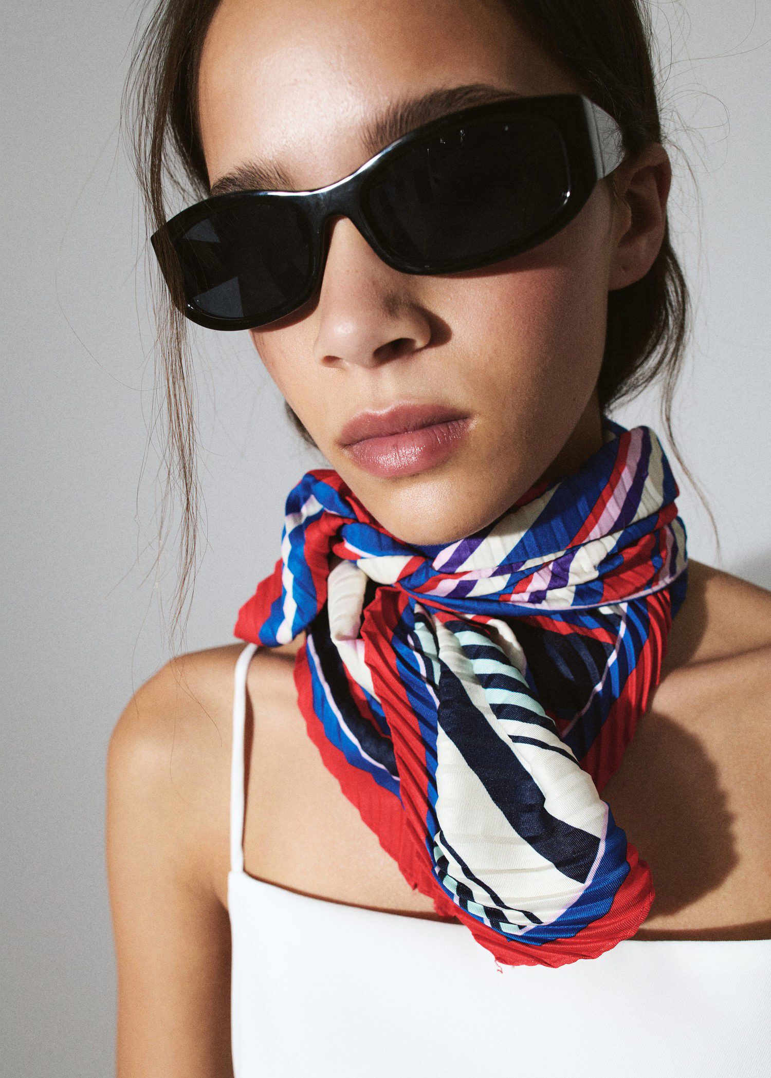 Textured print scarf